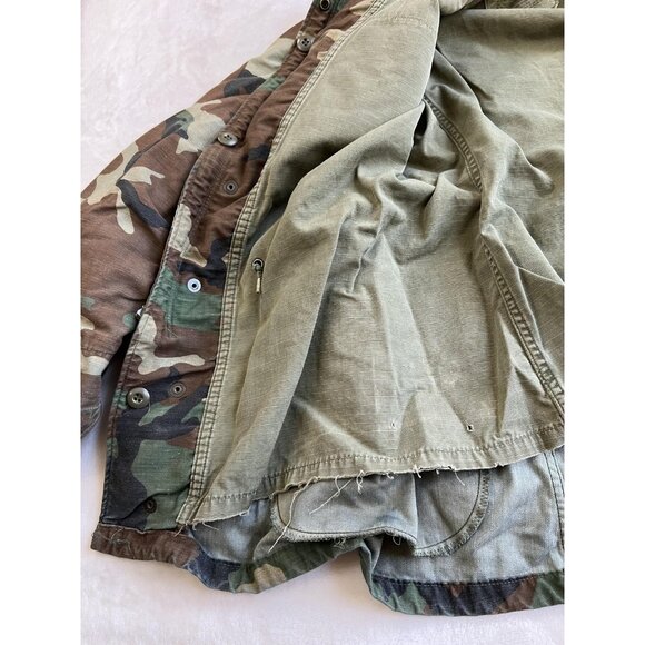 Vintage US Army Jacket Mens Small M65 Woodland Camo Cold Weather Military 90s - Picture 11 of 14